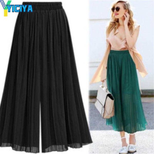 yiciya women's pants fashionable casual mesh chiffon solid color folded big swing wide leg, Black;white
yiciya women's pants fashionable casual mesh chiffon solid color folded big swing wide leg, Black;white
