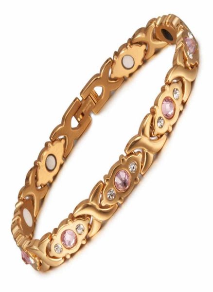 vinterly magnetic bracelet women chain crystal goldcolor stainless steel bracelet women cross health energy bracelets for women h1559389, Black
vinterly magnetic bracelet women chain crystal goldcolor stainless steel bracelet women cross health energy bracelets for women h1559389, Black