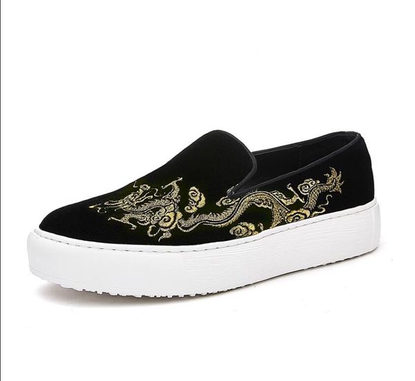 gold dragon embroidery breathable driving loafers slip on genuine leather mens boats handmade big size 38-45, Black
gold dragon embroidery breathable driving loafers slip on genuine leather mens boats handmade big size 38-45, Black