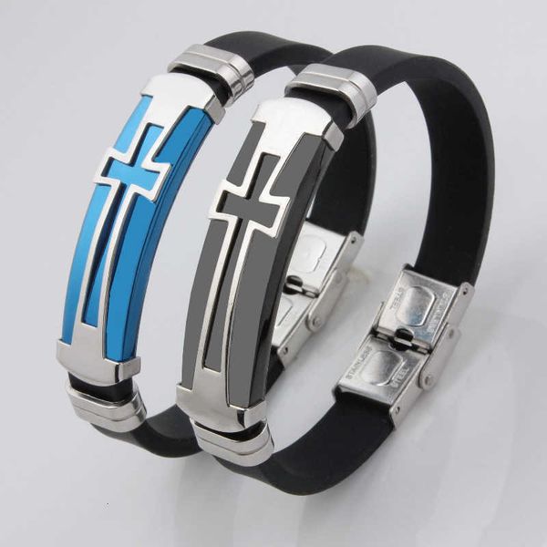 hollow out titanium steel men's personalized cross bracelet jewelry stainless silicone, Golden;silver
hollow out titanium steel men's personalized cross bracelet jewelry stainless silicone, Golden;silver