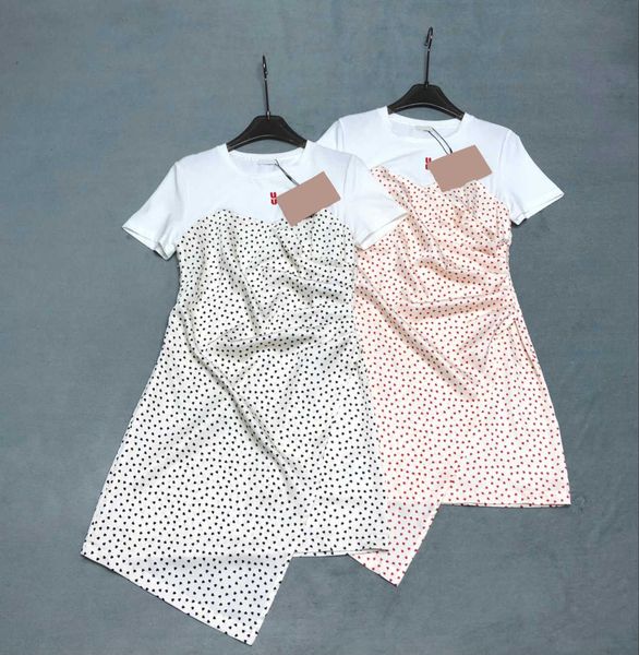 summer womens dresses polka dot patchwork waist irregular natura crew neck short sleeve dress feminine dress for woman designer clothing, Black;gray
summer womens dresses polka dot patchwork waist irregular natura crew neck short sleeve dress feminine dress for woman designer clothing, Black;gray