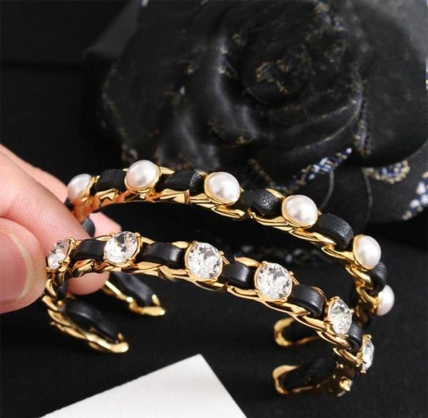 bangle brand jewelry punk leather bracelets ladies gold diamond rock banquet accessories luxury6618209, Black
bangle brand jewelry punk leather bracelets ladies gold diamond rock banquet accessories luxury6618209, Black