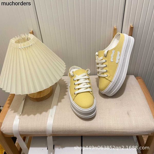 online popular half trailer canvas small white shoes new spring/summer 2023 straight height thick sole color matching women's shoes, Black
online popular half trailer canvas small white shoes new spring/summer 2023 straight height thick sole color matching women's shoes, Black