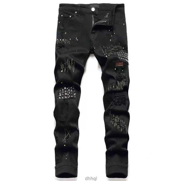 23mens jeans for guys rip slim fit skinny man pants orange star patches wearing biker denim cult stretch motorcycle trendy long straight hip, Blue
23mens jeans for guys rip slim fit skinny man pants orange star patches wearing biker denim cult stretch motorcycle trendy long straight hip, Blue