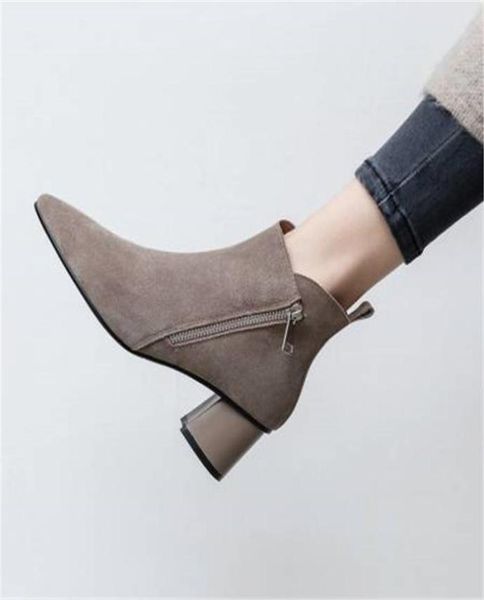 women boots for autumn basic pointed toe square heel med 3cm5cm genuine leather women boots winter boots women 2105079386919, Black
women boots for autumn basic pointed toe square heel med 3cm5cm genuine leather women boots winter boots women 2105079386919, Black