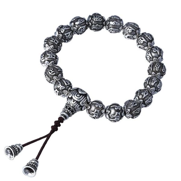 bangle trendy jewelry 925 sterling silver chinese style om mani padme hum round bead bracelets for women and men uddhism ornaments, Black
bangle trendy jewelry 925 sterling silver chinese style om mani padme hum round bead bracelets for women and men uddhism ornaments, Black