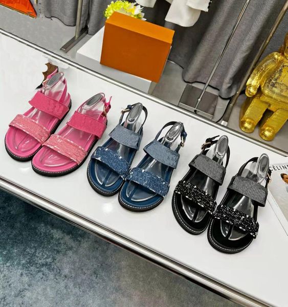luxury designer women paseo flat comfort sandals summery denim slippers fashion slides flip flops size us 4-11, Black
luxury designer women paseo flat comfort sandals summery denim slippers fashion slides flip flops size us 4-11, Black