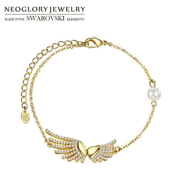 bangle neoglory simulated pearl zircon bracelet elegant wing white color style classic lady romanic party bangle holiday gift, Black
bangle neoglory simulated pearl zircon bracelet elegant wing white color style classic lady romanic party bangle holiday gift, Black