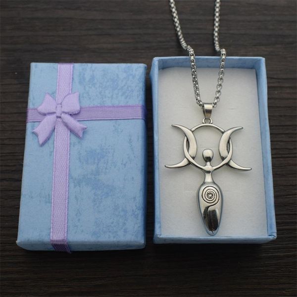 necklaces 10pcs stainless steel fertility goddess pendant necklace triple moon wiccan women jewelry, Silver
necklaces 10pcs stainless steel fertility goddess pendant necklace triple moon wiccan women jewelry, Silver