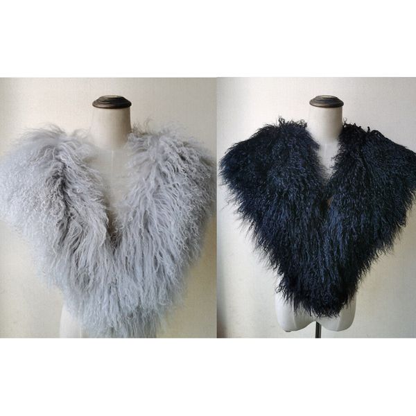 women real mongolian lamb fur scarf shawl wraps winter warm cape party dinner, Blue;gray
women real mongolian lamb fur scarf shawl wraps winter warm cape party dinner, Blue;gray