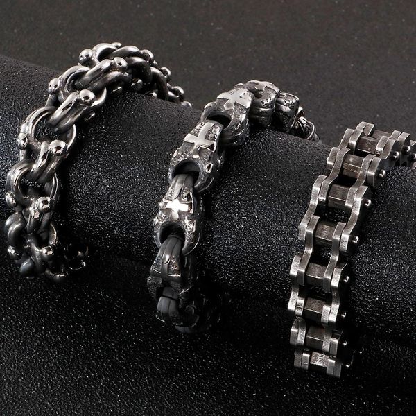 bangle heavy stainless steel cross bracelet men 23cm long 13mm wide bicycle chain mens bracelets accessories 2020 vintage biker jewelry, Black
bangle heavy stainless steel cross bracelet men 23cm long 13mm wide bicycle chain mens bracelets accessories 2020 vintage biker jewelry, Black