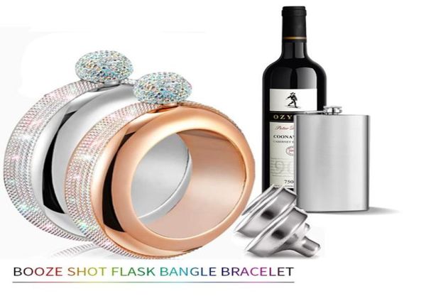 35oz bangles flasks 304 stainless steel with handmade crystal bracelets jug women men party hidden liquor hip flask bracelet6418352, Black
35oz bangles flasks 304 stainless steel with handmade crystal bracelets jug women men party hidden liquor hip flask bracelet6418352, Black
