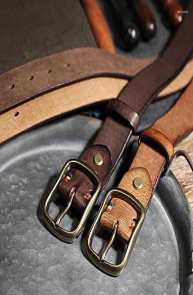 belts belt men39s leather pure first layer cowhide copper buckle american retro wild handmade old pin tide jeans casual3701827, Black;brown
belts belt men39s leather pure first layer cowhide copper buckle american retro wild handmade old pin tide jeans casual3701827, Black;brown