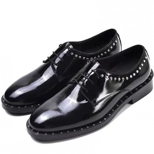 black rivets formal business shoes handmade patent leather men suit dress shoes british style big size
black rivets formal business shoes handmade patent leather men suit dress shoes british style big size