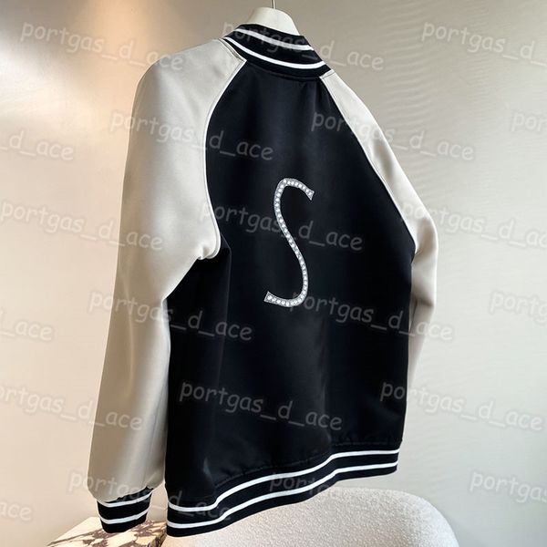 women baseball coat letter embroidered long sleeve contrast color jacket casual sports baseball jackets, Black
women baseball coat letter embroidered long sleeve contrast color jacket casual sports baseball jackets, Black