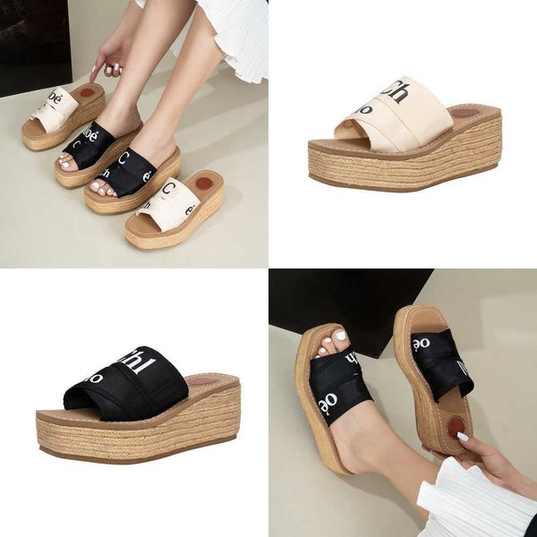 2023 summer women's woody sandals chioe cloe letter print canvas espadrille platform wedge slides cross straw weave comfortable wedges, Black
2023 summer women's woody sandals chioe cloe letter print canvas espadrille platform wedge slides cross straw weave comfortable wedges, Black
