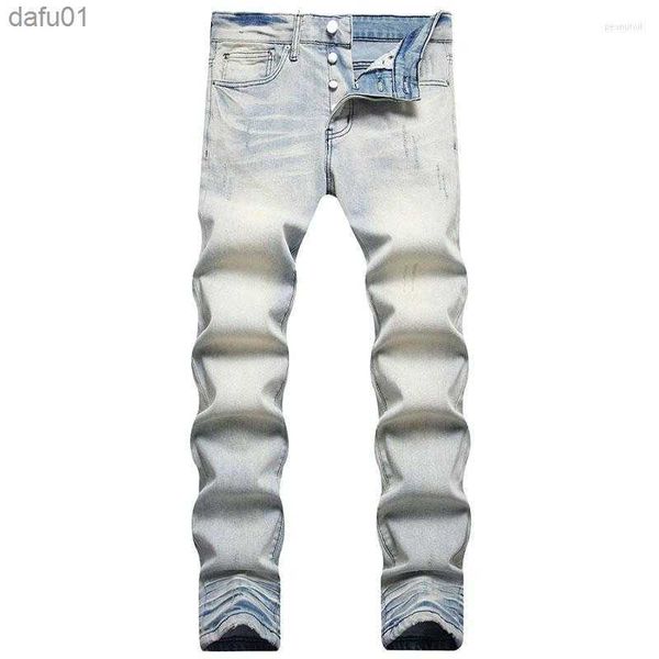 men's jeans men's jeans 2023 mens light blue straight slim plus size 42 44 pantalones designer for men casual denim pants l230520
men's jeans men's jeans 2023 mens light blue straight slim plus size 42 44 pantalones designer for men casual denim pants l230520