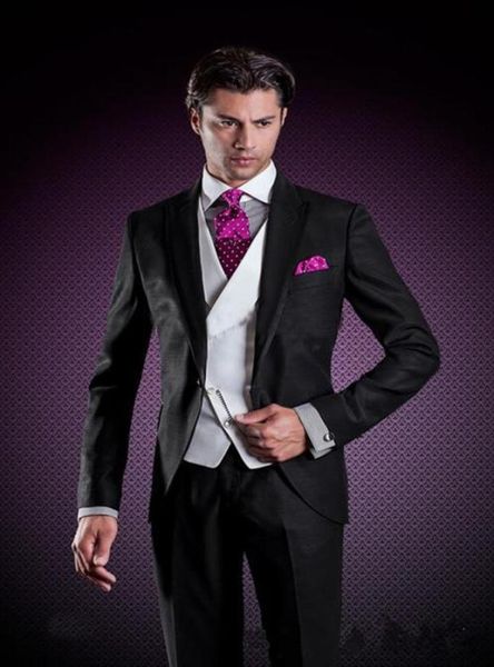 one button black groom tuxedos peak lapel groomsmen man suits mens wedding suits jacketpantsvesttie 4516538049, Black;gray
one button black groom tuxedos peak lapel groomsmen man suits mens wedding suits jacketpantsvesttie 4516538049, Black;gray