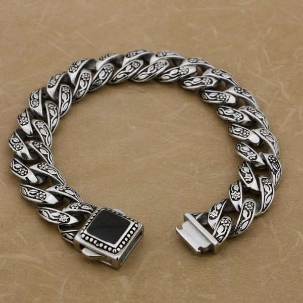 bangle linsion solid 316l stainless steel bracelets rose flower bracelets mens biker link chain 4r013, Black
bangle linsion solid 316l stainless steel bracelets rose flower bracelets mens biker link chain 4r013, Black