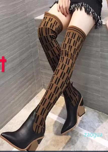 women039s 22 boots inch knitted socks boots 95cm thigh high breathable elastic pointed toe short heel6361820, Black
women039s 22 boots inch knitted socks boots 95cm thigh high breathable elastic pointed toe short heel6361820, Black