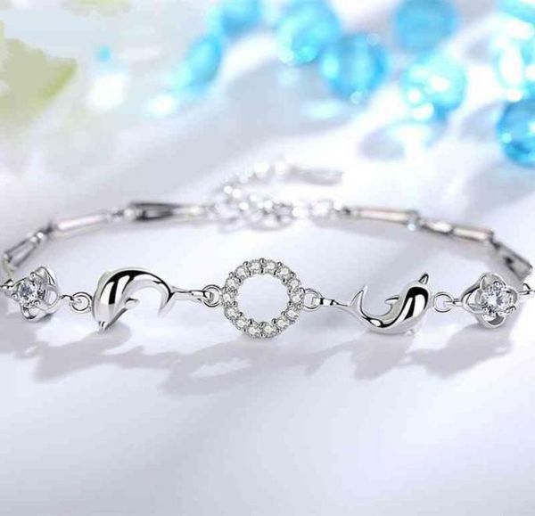 adjustable 925 sterling silver crystal dolphin charm bracelet elegant women fashion christmas wedding party jewelry gift7923253, Golden;silver
adjustable 925 sterling silver crystal dolphin charm bracelet elegant women fashion christmas wedding party jewelry gift7923253, Golden;silver