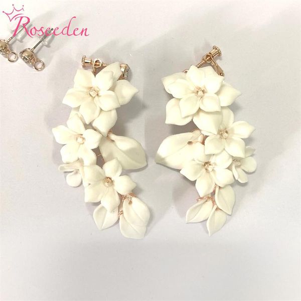 knot romantic porcelain flower bridal drop earrings wedding accessories jewelry handmade women earrings re4269, Silver
knot romantic porcelain flower bridal drop earrings wedding accessories jewelry handmade women earrings re4269, Silver