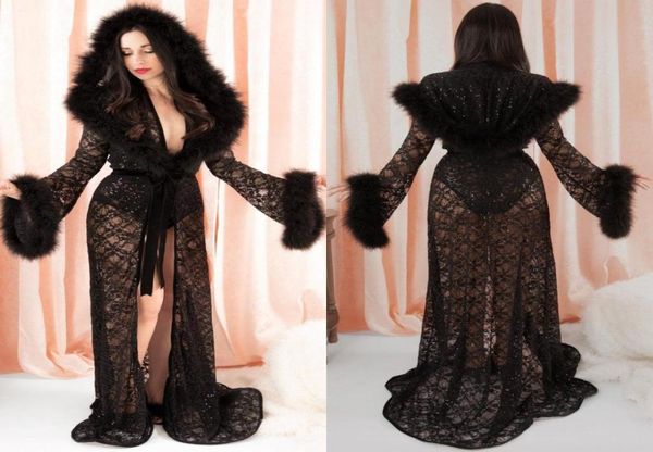 2021 modern hooded black sleepwear nightgowns with feathers lace sequined long sleeve night robes custom made2196088, White
2021 modern hooded black sleepwear nightgowns with feathers lace sequined long sleeve night robes custom made2196088, White