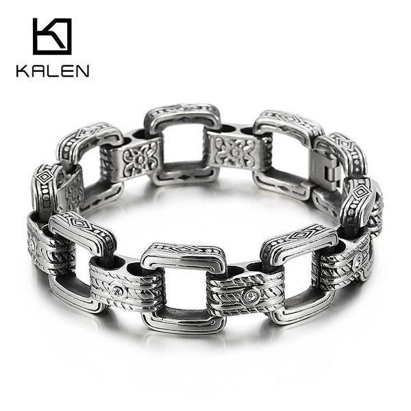 bangle kalen vintage square chain carved mysterious totem men's stainless steel charm jewelry, Black
bangle kalen vintage square chain carved mysterious totem men's stainless steel charm jewelry, Black