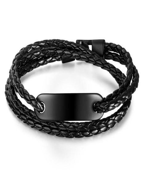 opk new personalized leather pu trendy men039s bracelet three layer leather hand rope engravable bracelet4652864, Silver
opk new personalized leather pu trendy men039s bracelet three layer leather hand rope engravable bracelet4652864, Silver