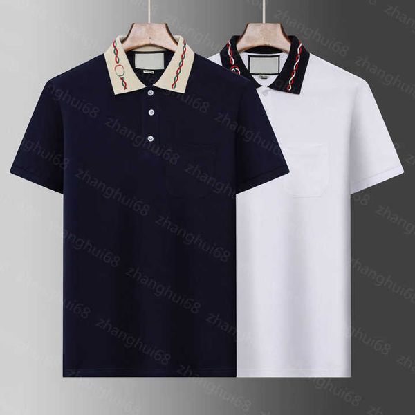 23ss designer t shirt summer men clothes casual tshirt brand breast pocket letter lapel color matching short sleeve polo shirt mens clothes, White;black
23ss designer t shirt summer men clothes casual tshirt brand breast pocket letter lapel color matching short sleeve polo shirt mens clothes, White;black