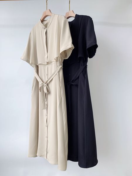 2023 summer designer dress with layered texture, flesh blocking silk short sleeved black silk dress, women's clothing, Black;gray
2023 summer designer dress with layered texture, flesh blocking silk short sleeved black silk dress, women's clothing, Black;gray