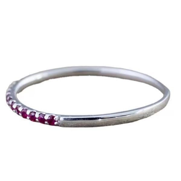 new style inlaid zirconia sapphire ring, european and american ruby red corundum, Silver
new style inlaid zirconia sapphire ring, european and american ruby red corundum, Silver