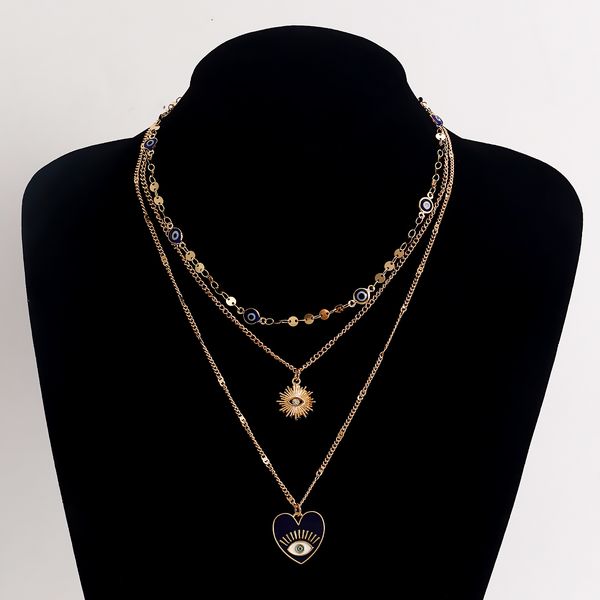ins multi-layer devil's eye collarbone chain cool wind eye necklace female niche design sense wholesale handmade designer jewlery perso, Silver
ins multi-layer devil's eye collarbone chain cool wind eye necklace female niche design sense wholesale handmade designer jewlery perso, Silver