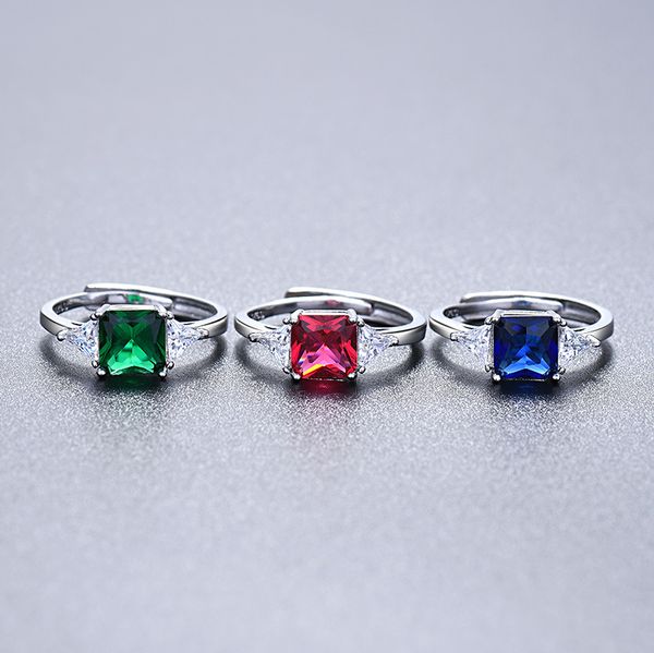 vintage fashion party rings with 7mm colored cushion cut cubic zirconia, 2pcs triangle sided-stone,women rings, Silver
vintage fashion party rings with 7mm colored cushion cut cubic zirconia, 2pcs triangle sided-stone,women rings, Silver