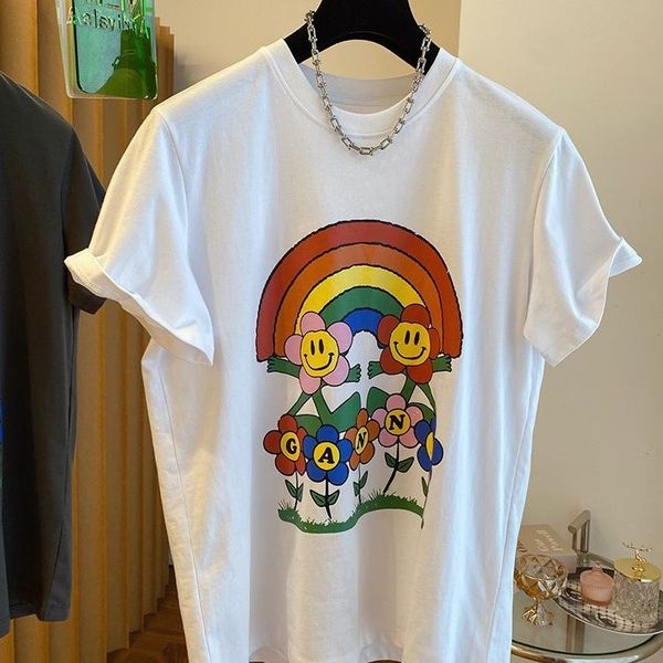 rainbow letter printed tee white black short sleeve fashion man women t-shirt summer casual oversize
rainbow letter printed tee white black short sleeve fashion man women t-shirt summer casual oversize