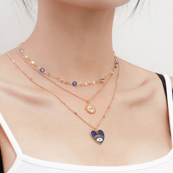 designer jewelry for women necklace ins multi-layer devil's eye collarbone chain cool wind eye necklace female niche design combination, Silver
designer jewelry for women necklace ins multi-layer devil's eye collarbone chain cool wind eye necklace female niche design combination, Silver