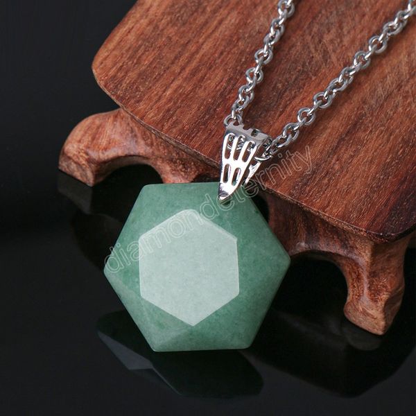 healing hexagram crystals necklaces stone green aventurine natural quartz hexagonal crystal necklace pendant for men, Silver
healing hexagram crystals necklaces stone green aventurine natural quartz hexagonal crystal necklace pendant for men, Silver