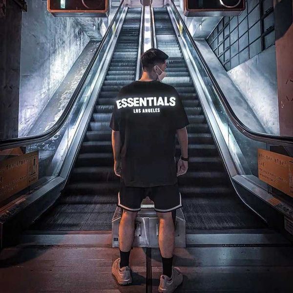 men's t-shirts fashion ess designer the correct version of fear god double line fog co branded los angeles limited 3m reflective loose, White;black
men's t-shirts fashion ess designer the correct version of fear god double line fog co branded los angeles limited 3m reflective loose, White;black