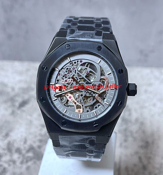 3 styles luxury mens watches 41mm 15407 15407st 15407or skeleton dial automatic movement transparent back cover stainless steel sapphire spo, Slivery;brown
3 styles luxury mens watches 41mm 15407 15407st 15407or skeleton dial automatic movement transparent back cover stainless steel sapphire spo, Slivery;brown