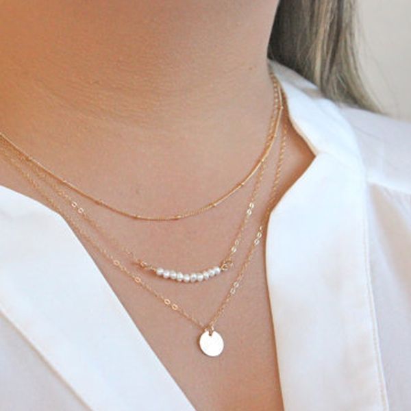 necklace designer copper bead chain pearl sequin multilayer combination set short money necklace handmade designer jewlery necklaces for wom, Silver
necklace designer copper bead chain pearl sequin multilayer combination set short money necklace handmade designer jewlery necklaces for wom, Silver