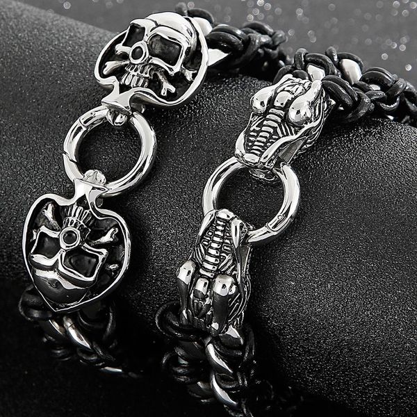 bangle cowhide bracelet skull dragon head wristbands male boys leatherman bracelet mens on hand bands jewellery accessories wholesale, Black
bangle cowhide bracelet skull dragon head wristbands male boys leatherman bracelet mens on hand bands jewellery accessories wholesale, Black