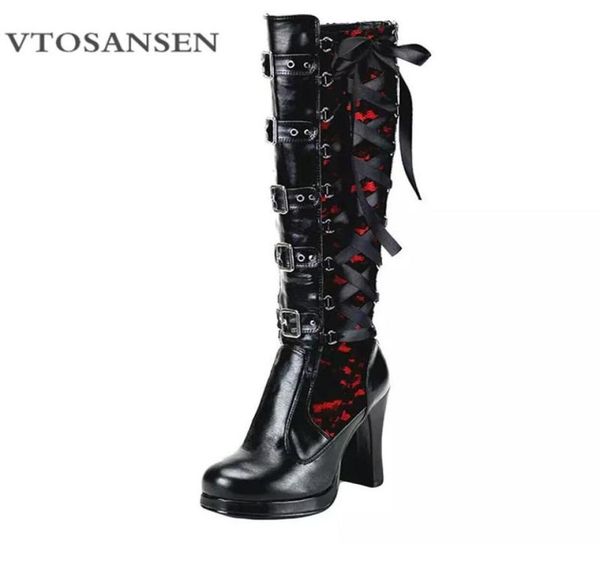 boots women039s cosplay platform heel buckle strap knight woman punk gothic classic black leather pu knee high9317045
boots women039s cosplay platform heel buckle strap knight woman punk gothic classic black leather pu knee high9317045