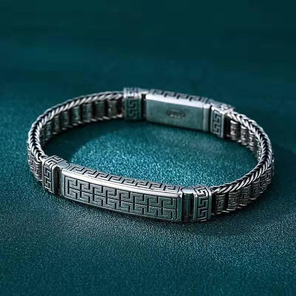 bangle men's bracelet style retro silver ethnic style simplicity weave bucket bead turn lucky bracelets for women men personality pop r, Black
bangle men's bracelet style retro silver ethnic style simplicity weave bucket bead turn lucky bracelets for women men personality pop r, Black