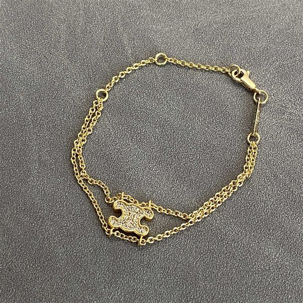 celi's new gold triumphal arch double layer bracelet for girls summer ins small design advanced feel handwear, Golden;silver
celi's new gold triumphal arch double layer bracelet for girls summer ins small design advanced feel handwear, Golden;silver