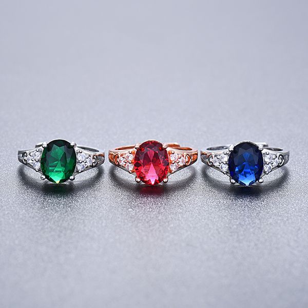 18k rose gold plated solitaire rings with sided stone women fashion party ring jewelry, Silver
18k rose gold plated solitaire rings with sided stone women fashion party ring jewelry, Silver