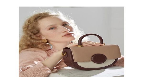 french minority leather bag women039s fashion versatile match color saddle bag one shoulder cross body small round bag9004524, Black
french minority leather bag women039s fashion versatile match color saddle bag one shoulder cross body small round bag9004524, Black