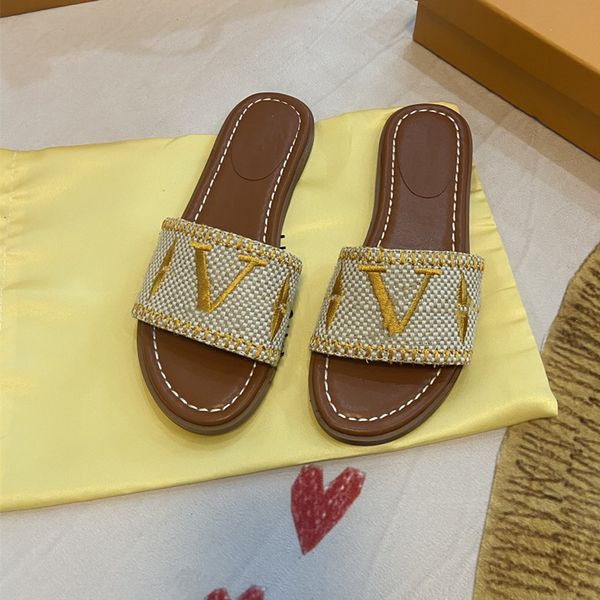 designer women flat sandals fashion slippers embroidery flip flops letters knitting outdoor anti skid beach shoes, Black
designer women flat sandals fashion slippers embroidery flip flops letters knitting outdoor anti skid beach shoes, Black
