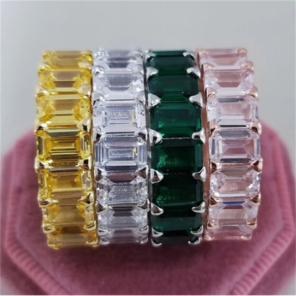 eternity emerald cut gemstones ring 925 sterling silver party wedding band rings for women men engagement promise jewelry gift, Slivery;golden
eternity emerald cut gemstones ring 925 sterling silver party wedding band rings for women men engagement promise jewelry gift, Slivery;golden