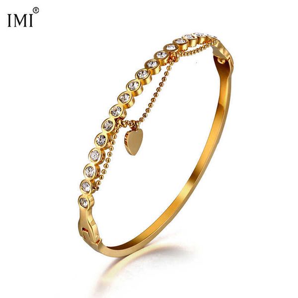 jewelry imi titanium steel sweet gold chain with diamond bracelet women's ins small design bracelet yl438, Black
jewelry imi titanium steel sweet gold chain with diamond bracelet women's ins small design bracelet yl438, Black