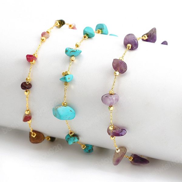 natural stone beads anklet irregular gravel metal chain jewelry for women summer beach ankle bracelet on leg foot leg jewelry, Red;blue
natural stone beads anklet irregular gravel metal chain jewelry for women summer beach ankle bracelet on leg foot leg jewelry, Red;blue